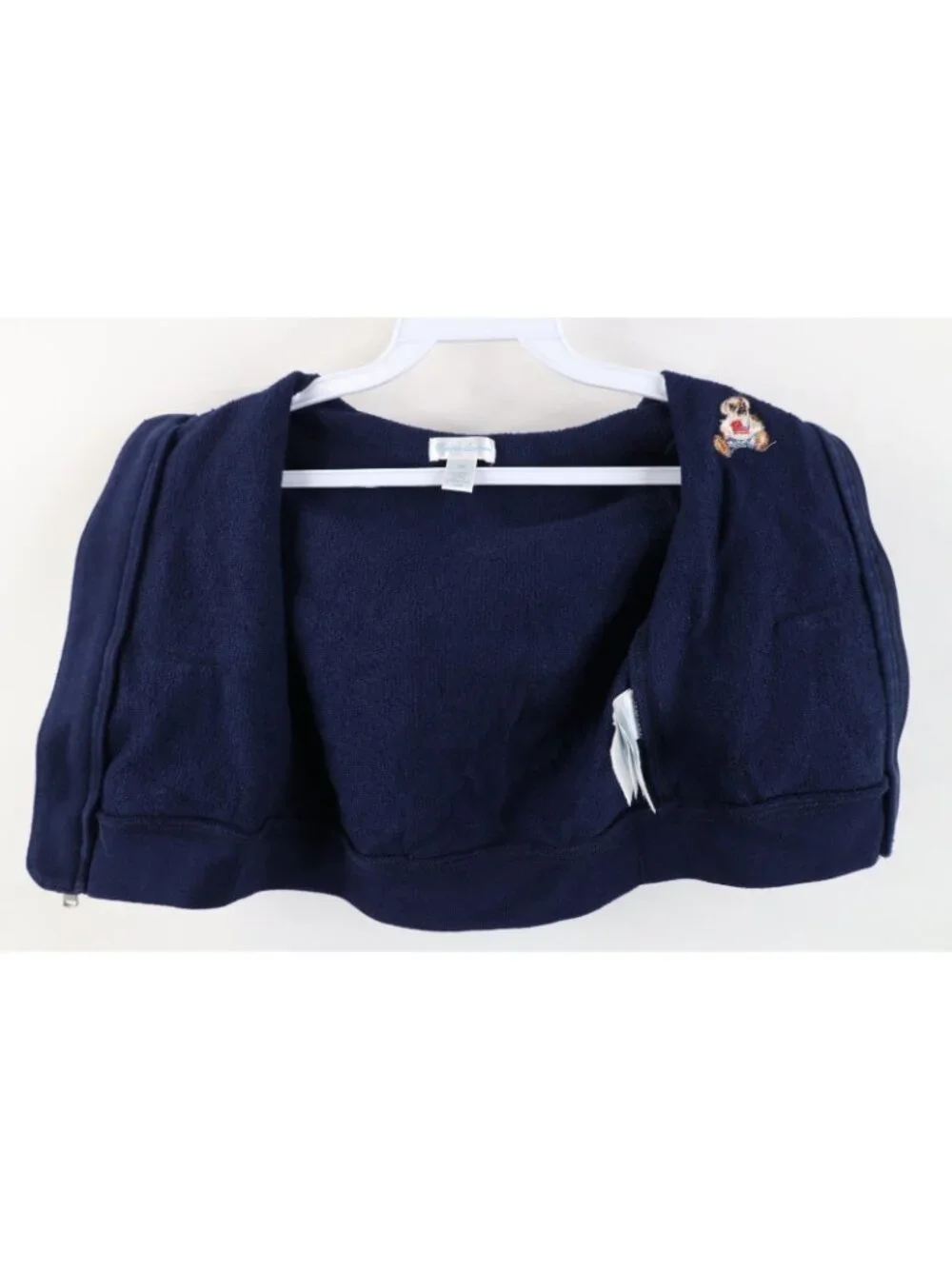 Vintage Ralph Lauren Baby Boys Girls 18M Polo Bear Full Zip Hoodie Sweatshirt